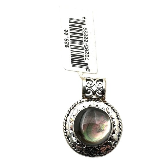 Mother of Pearl Sterling Silver Pendant for Necklace NOS Original Tags - Picture 2 of 4